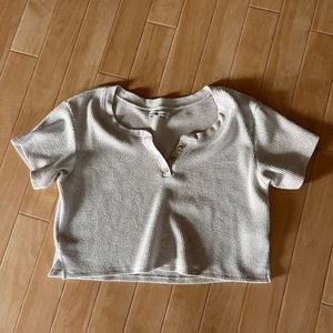 Abercrombie and Fitch cropped henley